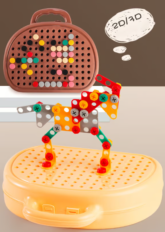 Montessori Children's Puzzle Combination Magic Toolbox Fun and Creative - Sensory Kids