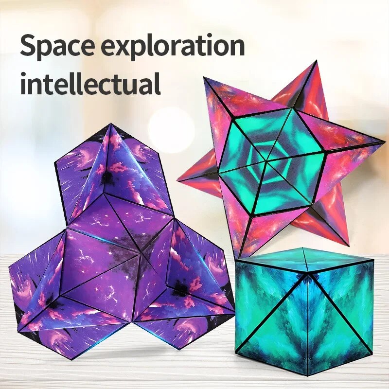 Montessori Magnetic Magic Shapeshifting Cube - Sensory Kids