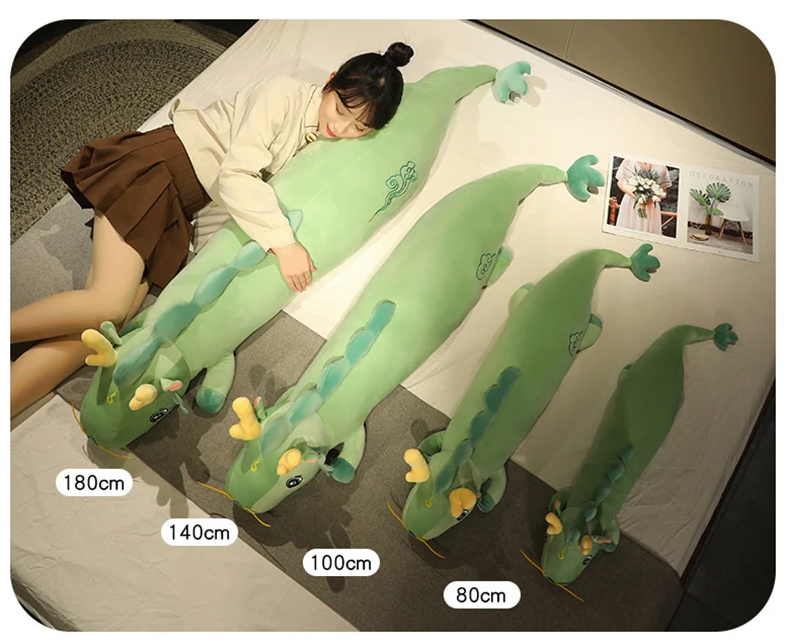 Lucky Dragon Plush Long Pillow - Sleep Better, Cuddle Softer