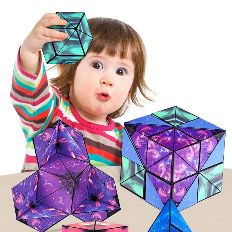 Montessori Magnetic Magic Shapeshifting Cube - Sensory Kids