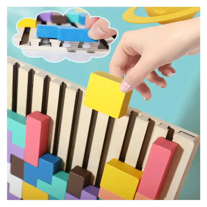 Montessori Toys Houten Stapelspel - Bevordert logica, concentratie en motoriek bij kinderen