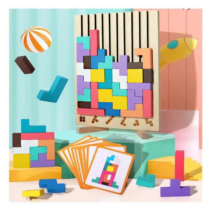 Montessori Toys Houten Stapelspel - Bevordert logica, concentratie en motoriek bij kinderen