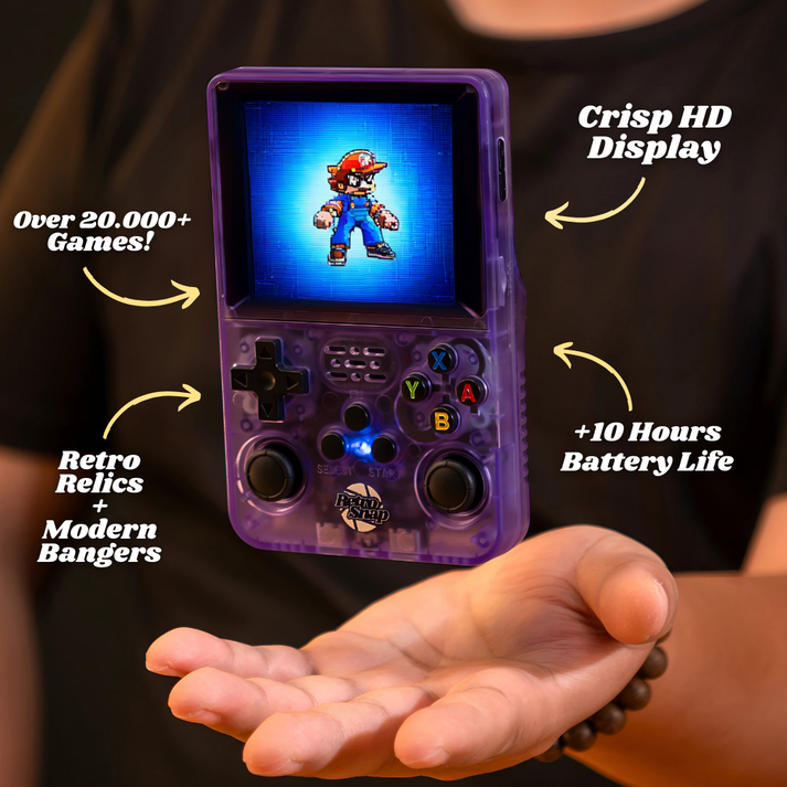 All-in-One Retro Game Play Console – 3.5-Inch IPS Screen Video Game Player for Kids and Adults