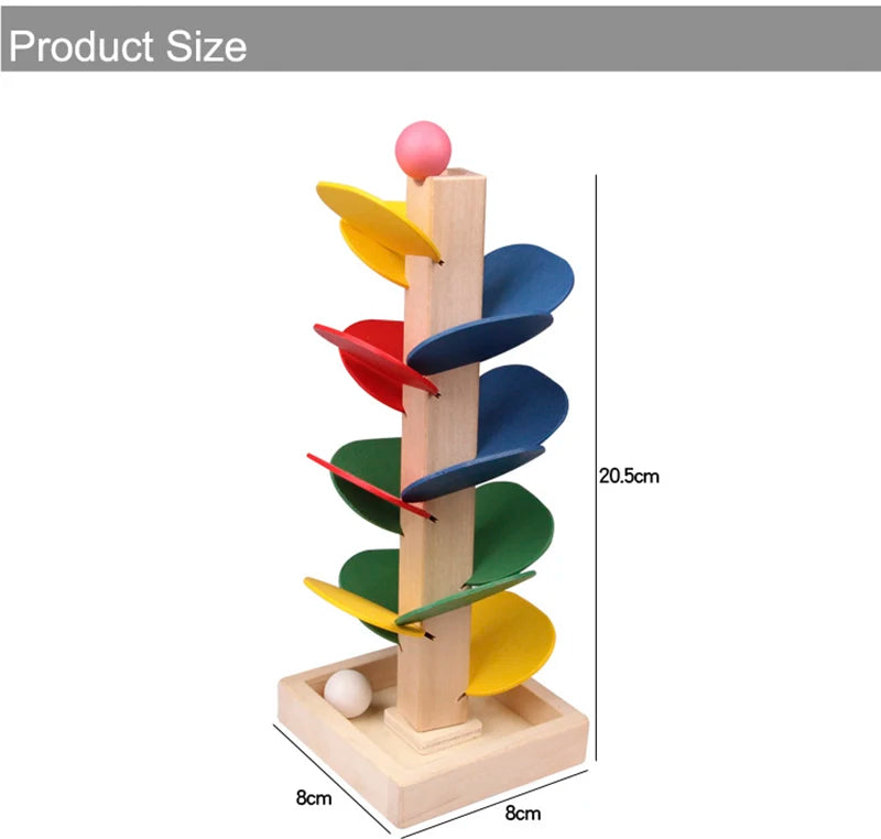 Rainbow Singing Tree | Wooden Marble Run - Sensory Kids