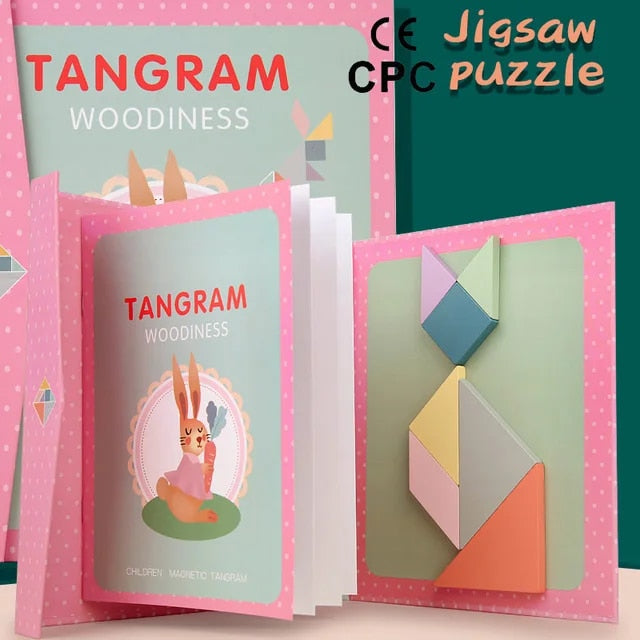 Tangram Educational Magnet Board for Travel - Sensory Kids