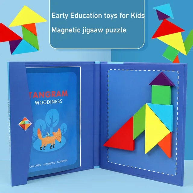 Tangram Educational Magnet Board for Travel - Sensory Kids