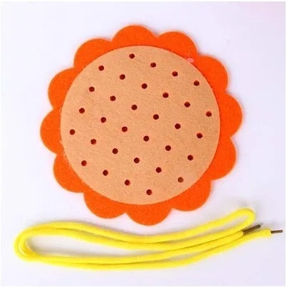 Felt Flower Threading Game - Sensory Kids
