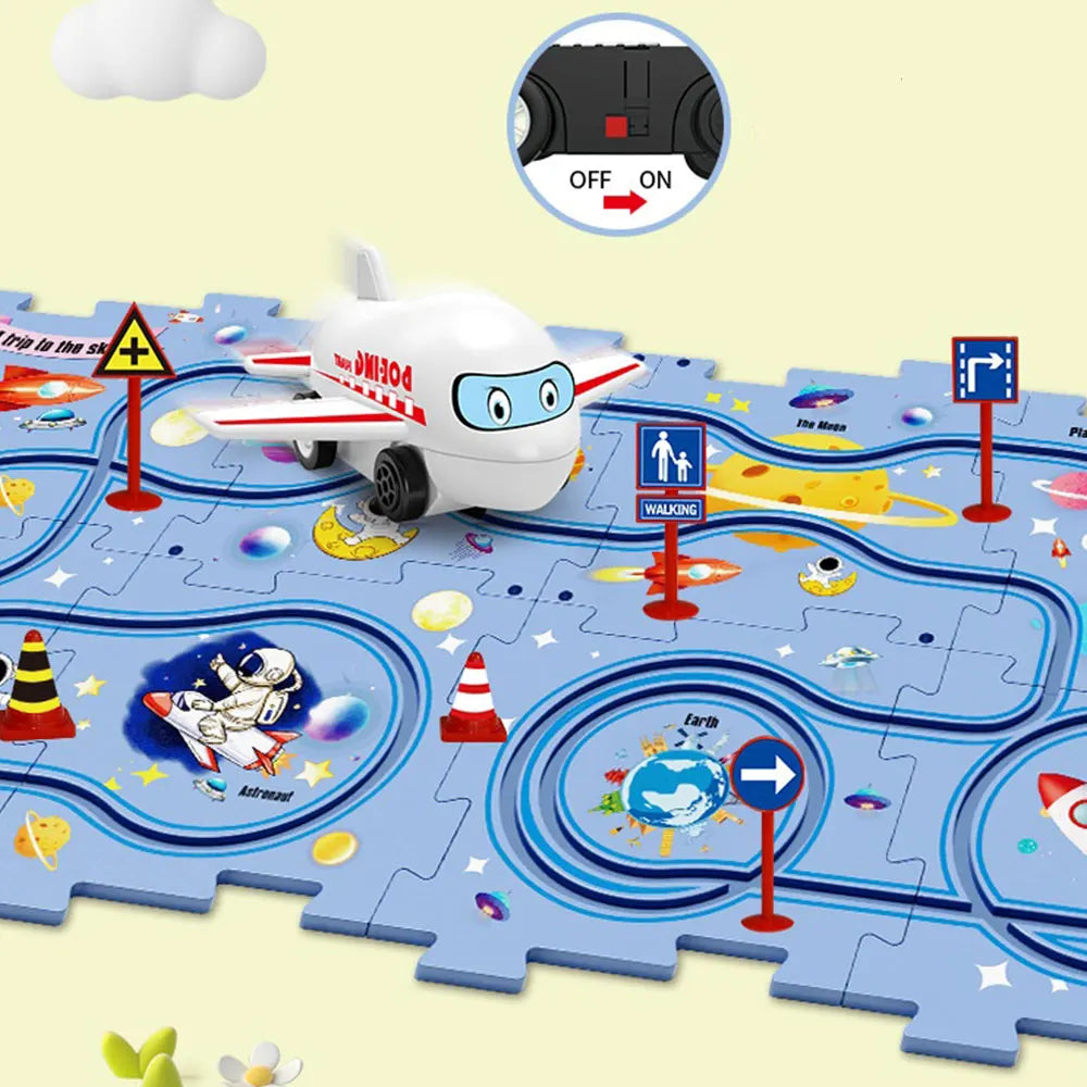 NEW Sensory PuzzleRacer Mini Railroad Car Educational Toys - Sensory Kids