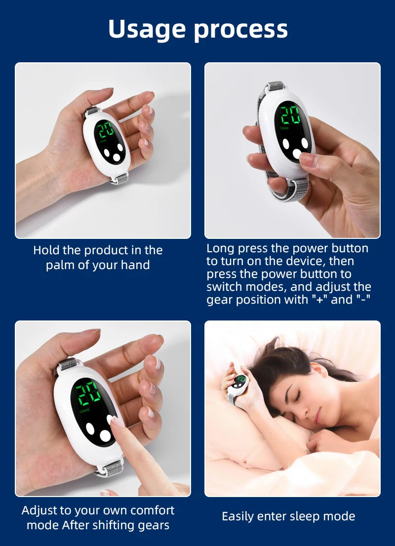 Calming Sleep Aid EMS Pulse Massager for Kids and Adults - 20 Intensity Levels for Relaxation Better Rest & Sleep Support
