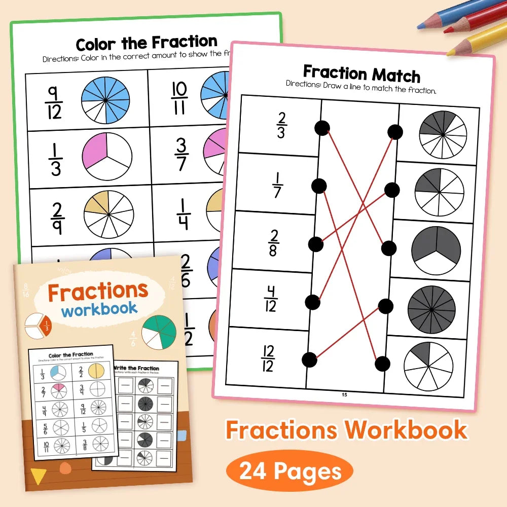 Montessori Fraction Learning Werkboek