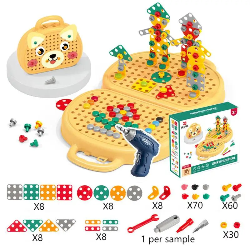 Montessori Children's Puzzle Combination Magic Toolbox Fun and Creative - Sensory Kids