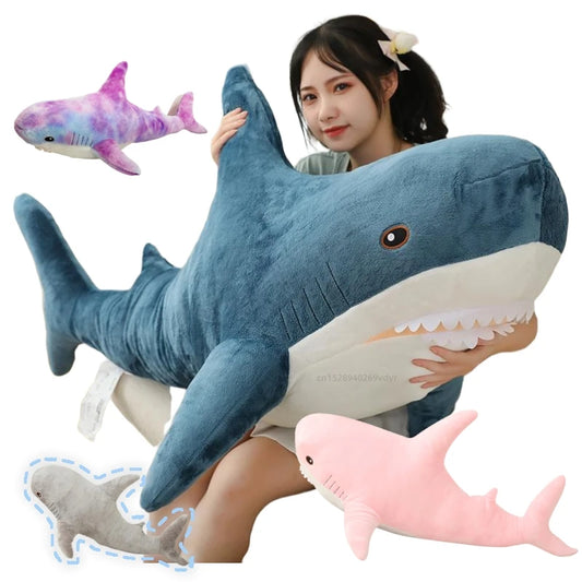Shark Cartoon Plush - Soft Pillow & Bed Decor Gift