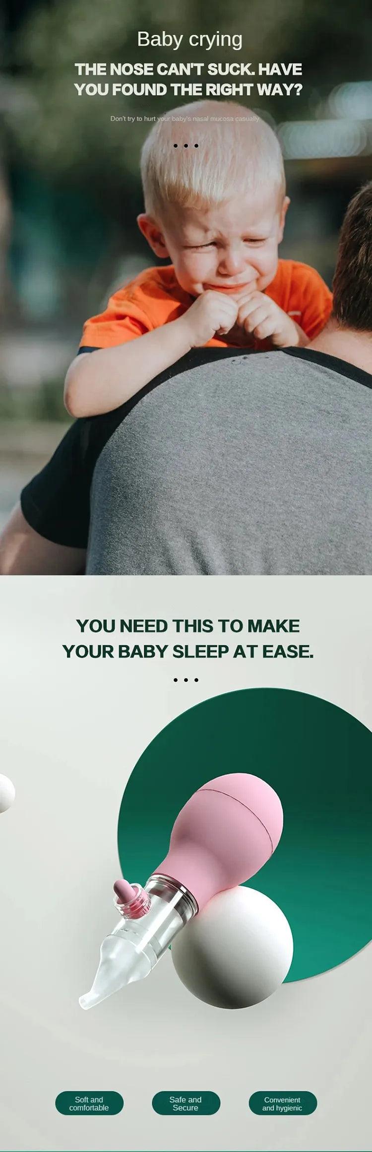 Baby Safety Nasal Aspirator Suction Silicone - Sensory Kids