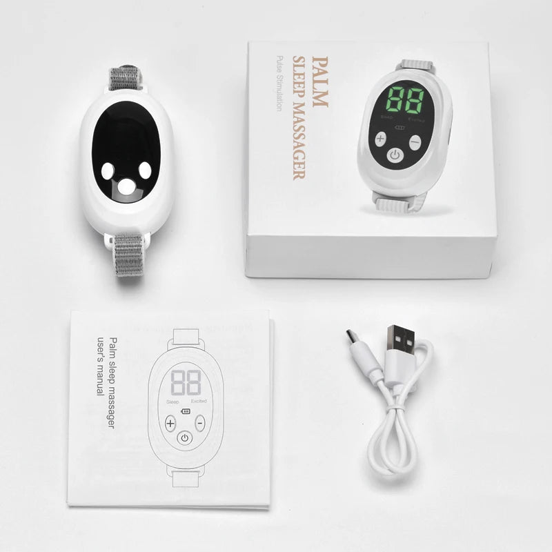 Calming Sleep Aid EMS Pulse Massager for Kids and Adults - 20 Intensity Levels for Relaxation Better Rest & Sleep Support