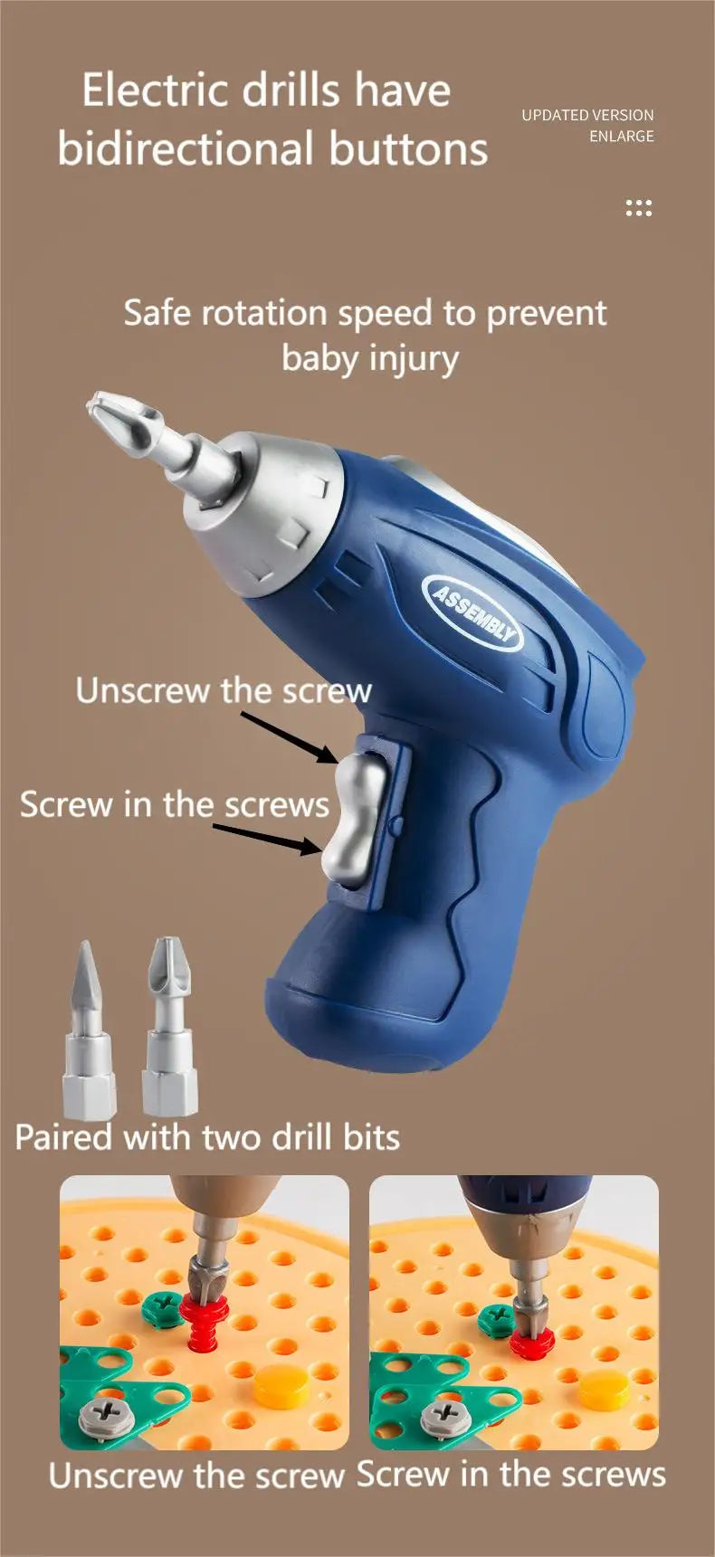 Montessori Children's Puzzle Combination Magic Toolbox Fun and Creative - Sensory Kids