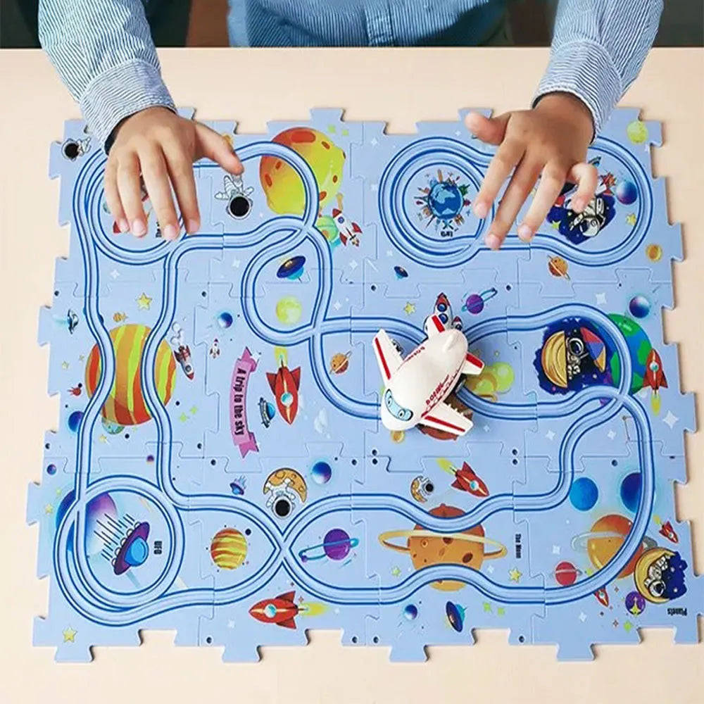NEW Sensory PuzzleRacer Mini Railroad Car Educational Toys - Sensory Kids
