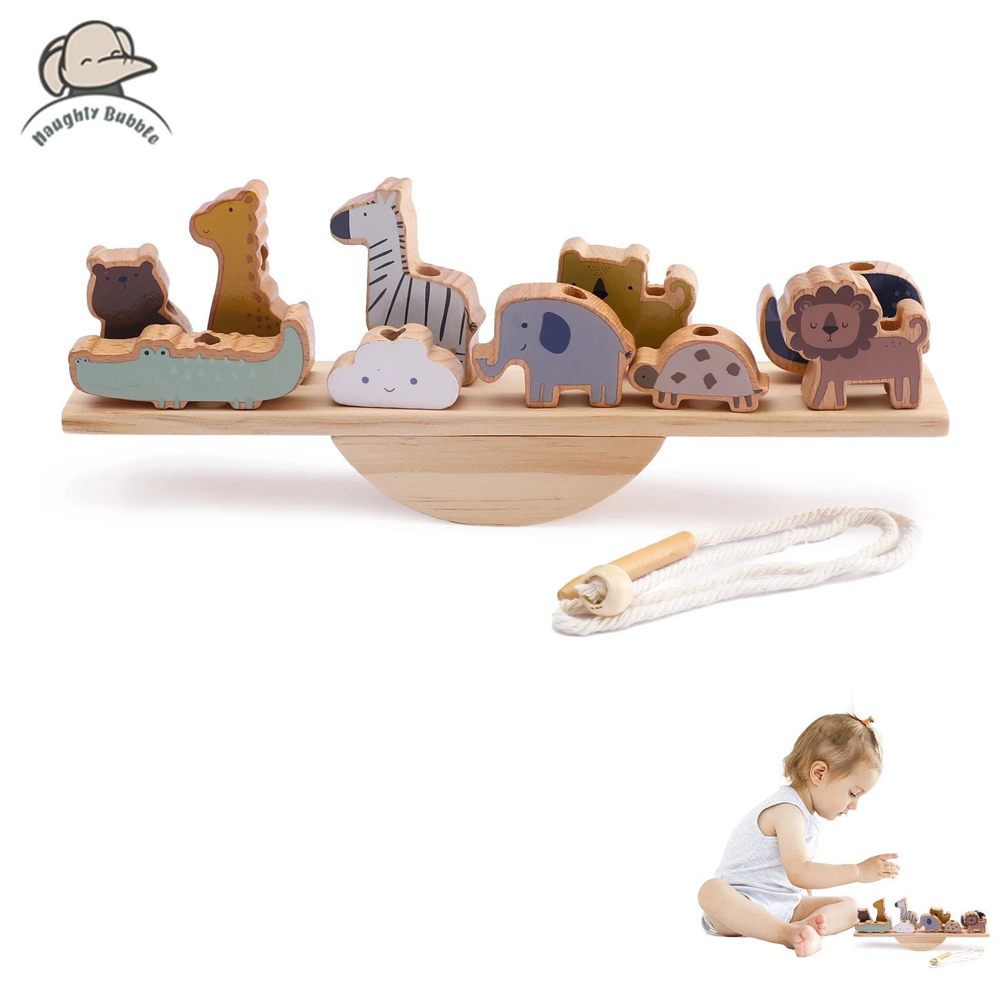 Ensemble d'imagination d'arbre en bois