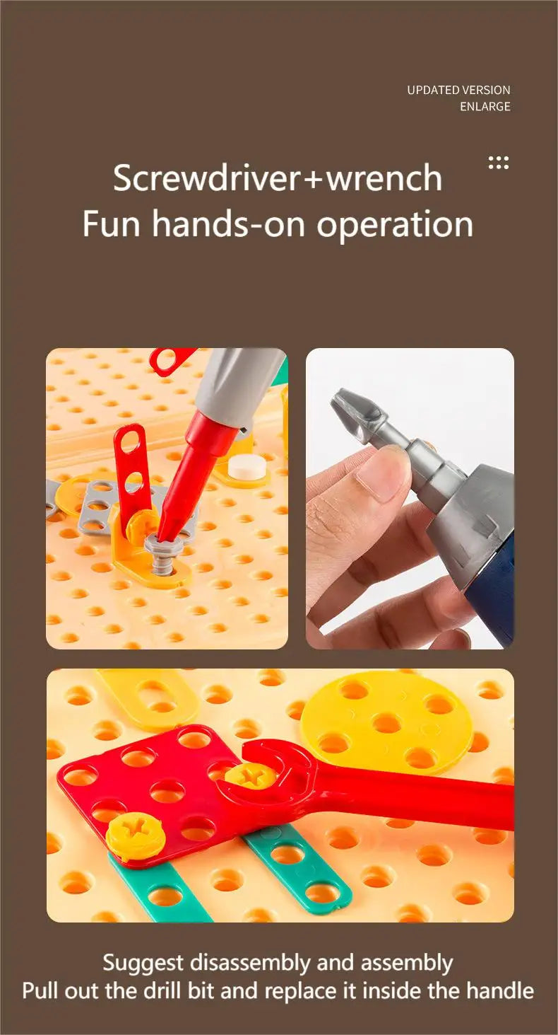 Montessori Children's Puzzle Combination Magic Toolbox Fun and Creative - Sensory Kids