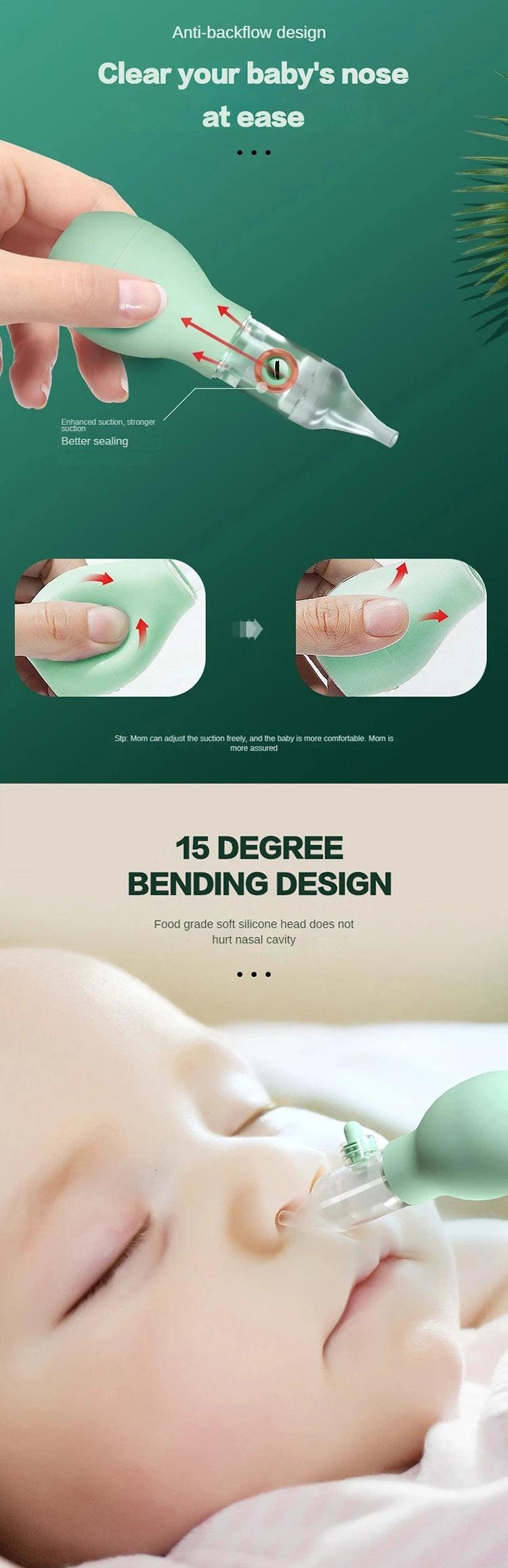 Baby Safety Nasal Aspirator Suction Silicone - Sensory Kids