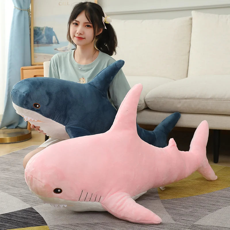 Shark Cartoon Plush - Soft Pillow & Bed Decor Gift
