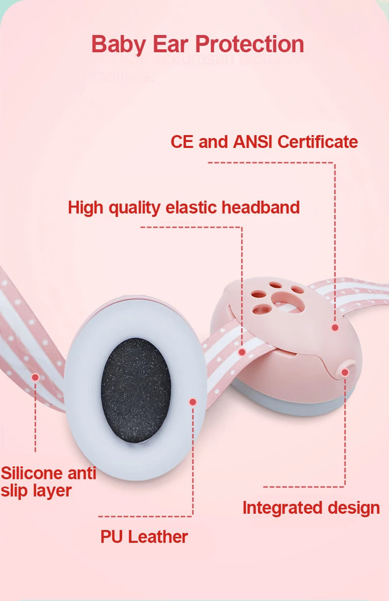 Baby Earmuffs Noise Reduction Improves Sleep for Babies and Toddlers Silicone - Sensory Kids