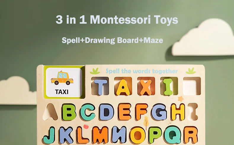 Montessori Wooden Magnetic Travel-Friendly Maze for Kids – Color Matching Board for Fine Motor Skills & Early Learning