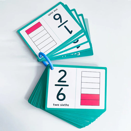 Montessori Fraction Flashcards for Elementary School