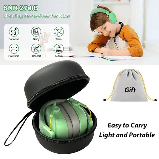 Kids Noise Cancelling 27dB Hearing Protection Earmuffs – Improve Concentration for learning & reading