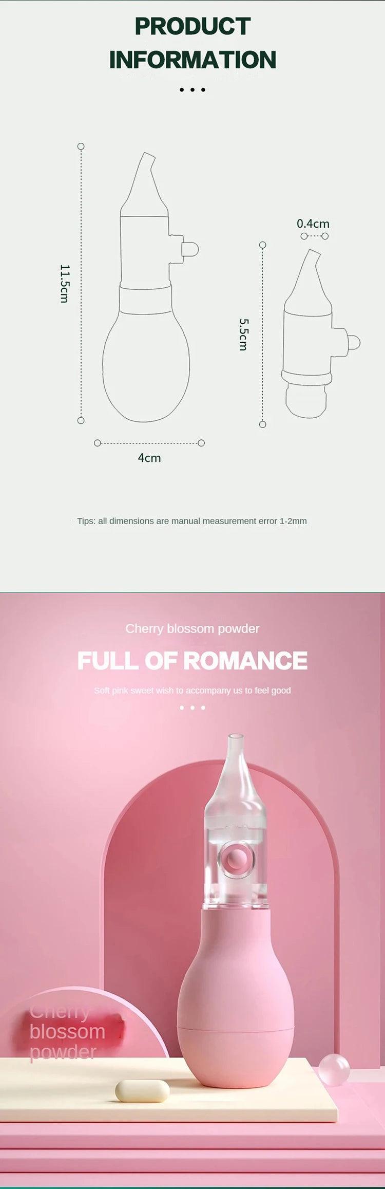 Baby Safety Nasal Aspirator Suction Silicone - Sensory Kids