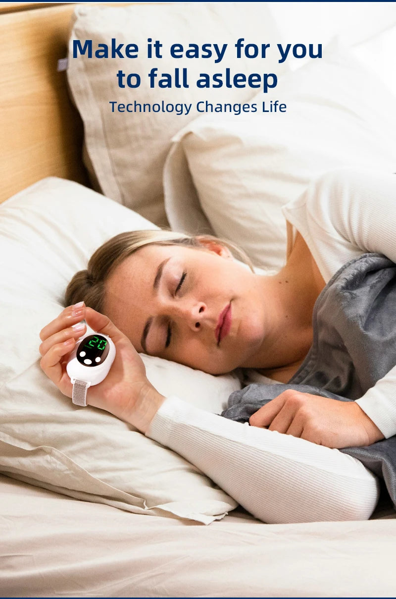 Calming Sleep Aid EMS Pulse Massager for Kids and Adults - 20 Intensity Levels for Relaxation Better Rest & Sleep Support