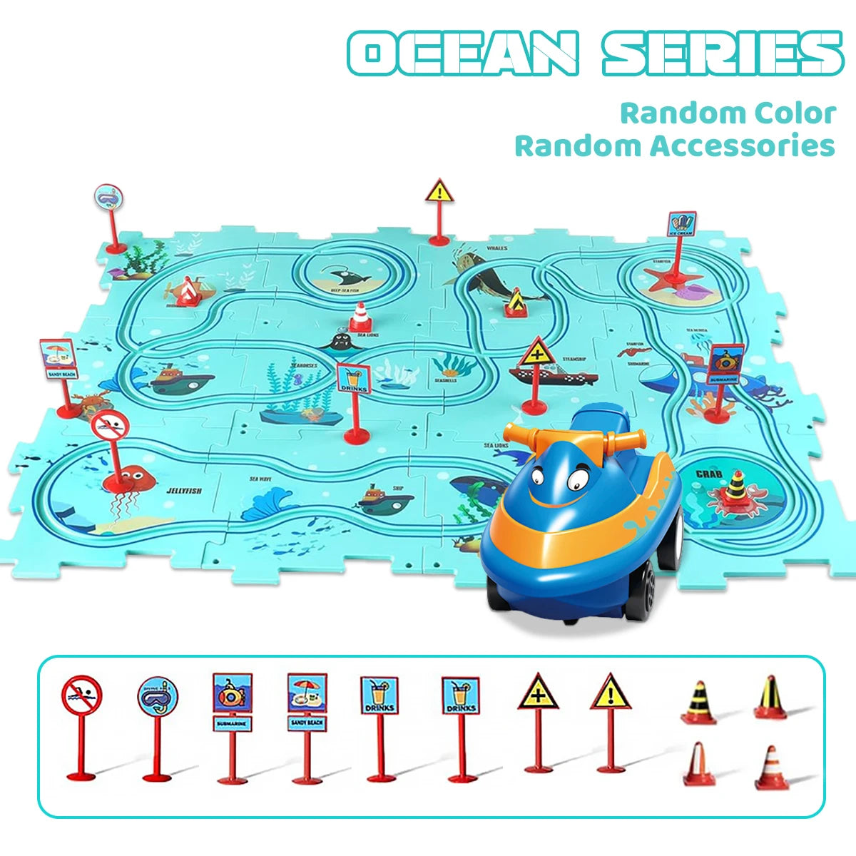 Sensory PuzzleRacer Mini Railroad Cars Educational Toys - Sensory Kids