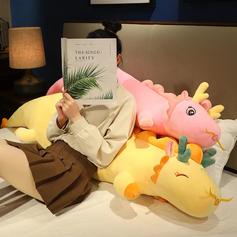 Lucky Dragon Plush Long Pillow - Sleep Better, Cuddle Softer