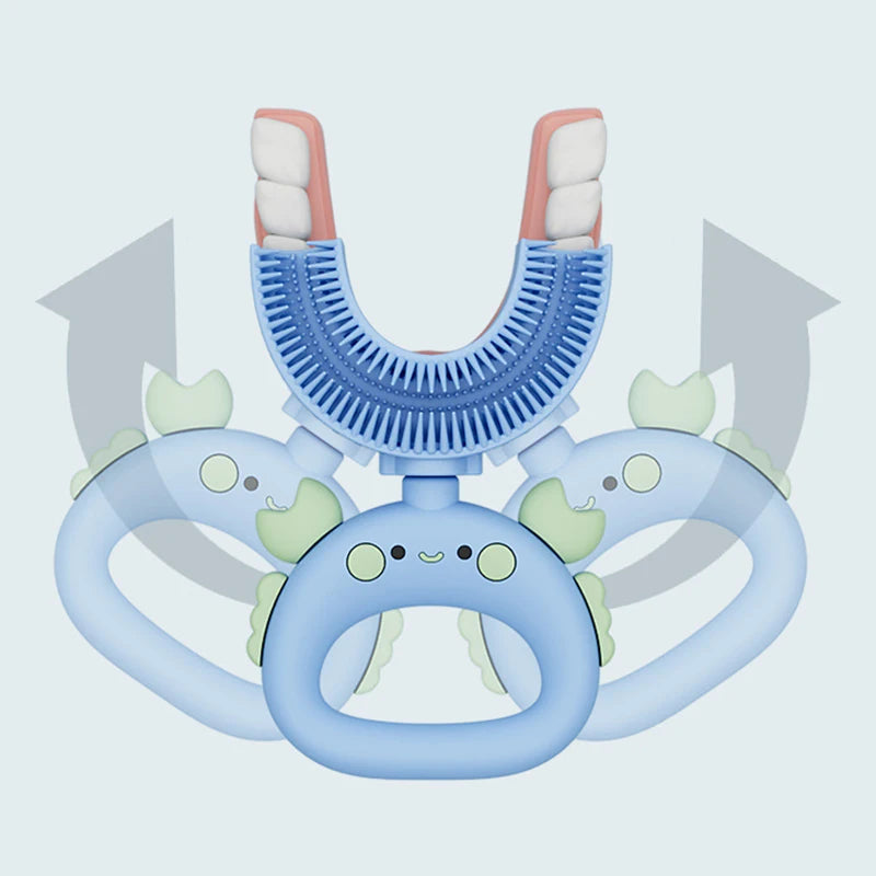 Sensory DinosaurBrush Silicone U-Shaped Toothbrush Tool - Sensory Kids