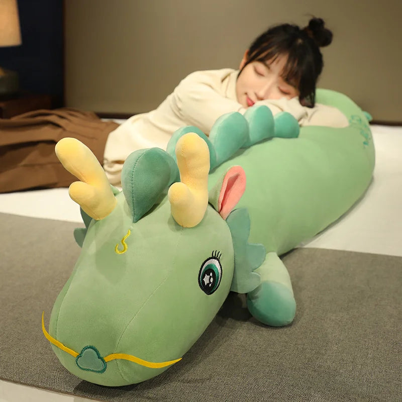 Lucky Dragon Plush Long Pillow - Sleep Better, Cuddle Softer