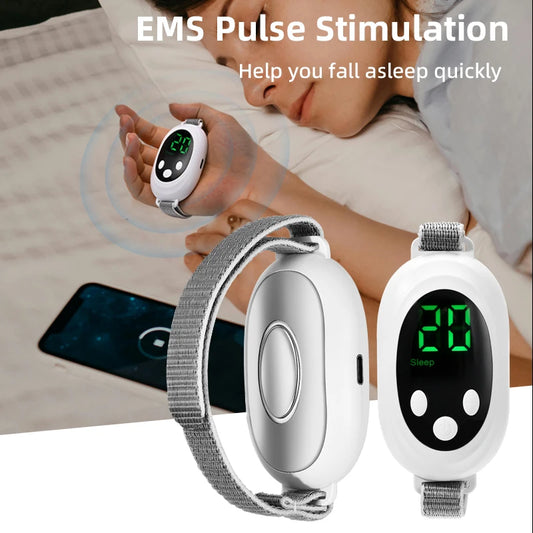 Calming Sleep Aid EMS Pulse Massager for Kids and Adults - 20 Intensity Levels for Relaxation Better Rest & Sleep Support