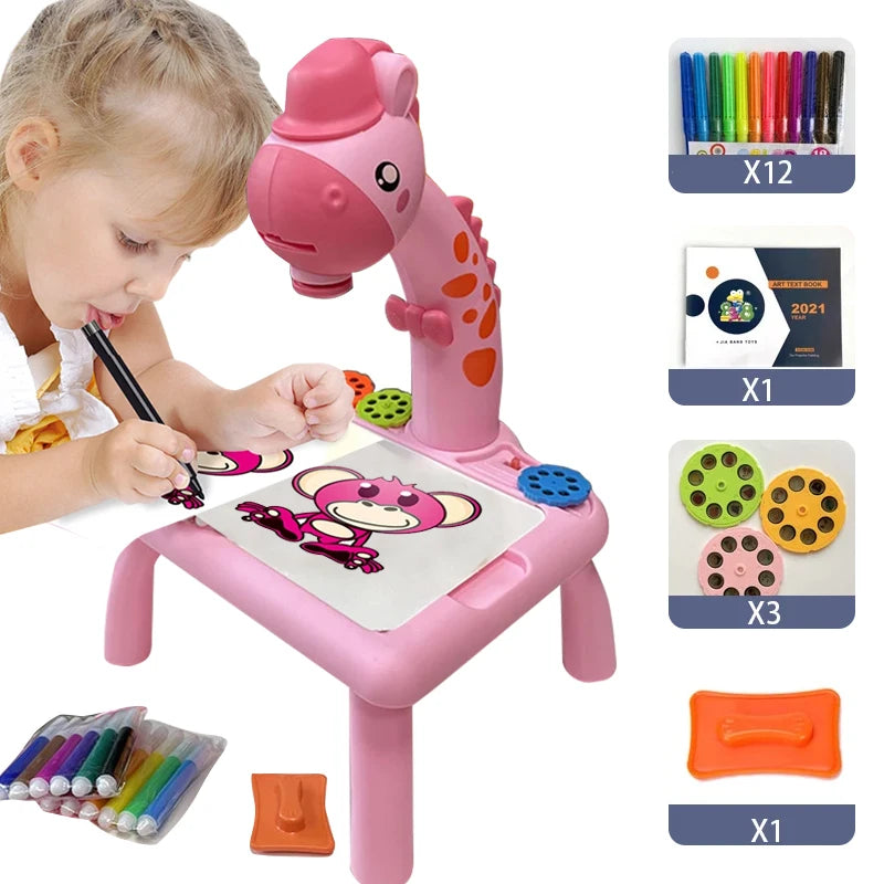 Creative Electric Deer Projection Drawing Board for Children – Fun Educational Art Toy & Creative Learning