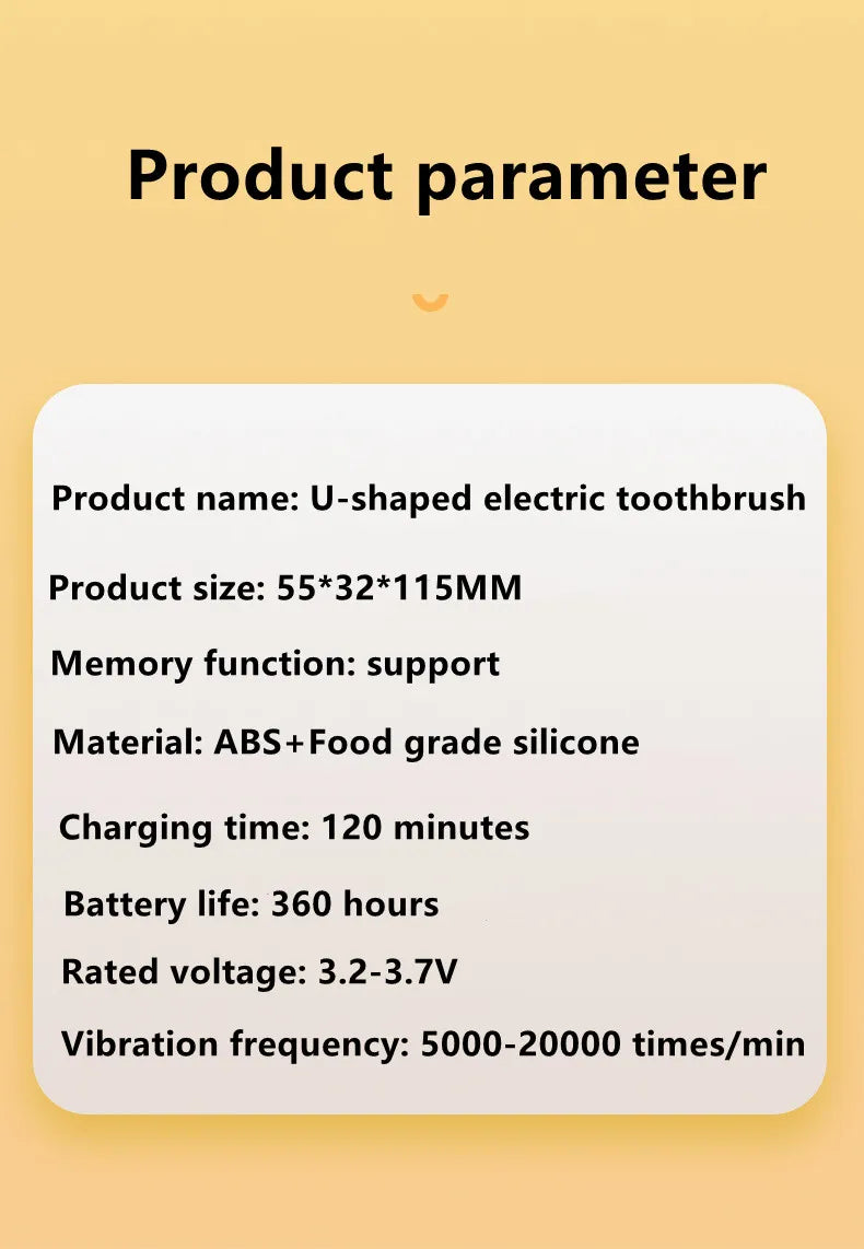 NEW Smart Electric U-Shaped Automatic ToothBrush Silicone - Sensory Kids