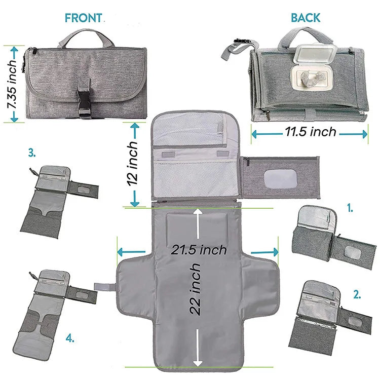 Baby Portable Diaper Changing Pad - Sensory Kids