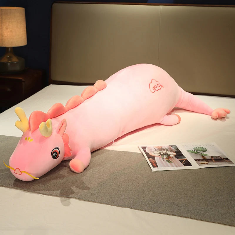 Lucky Dragon Plush Long Pillow - Sleep Better, Cuddle Softer