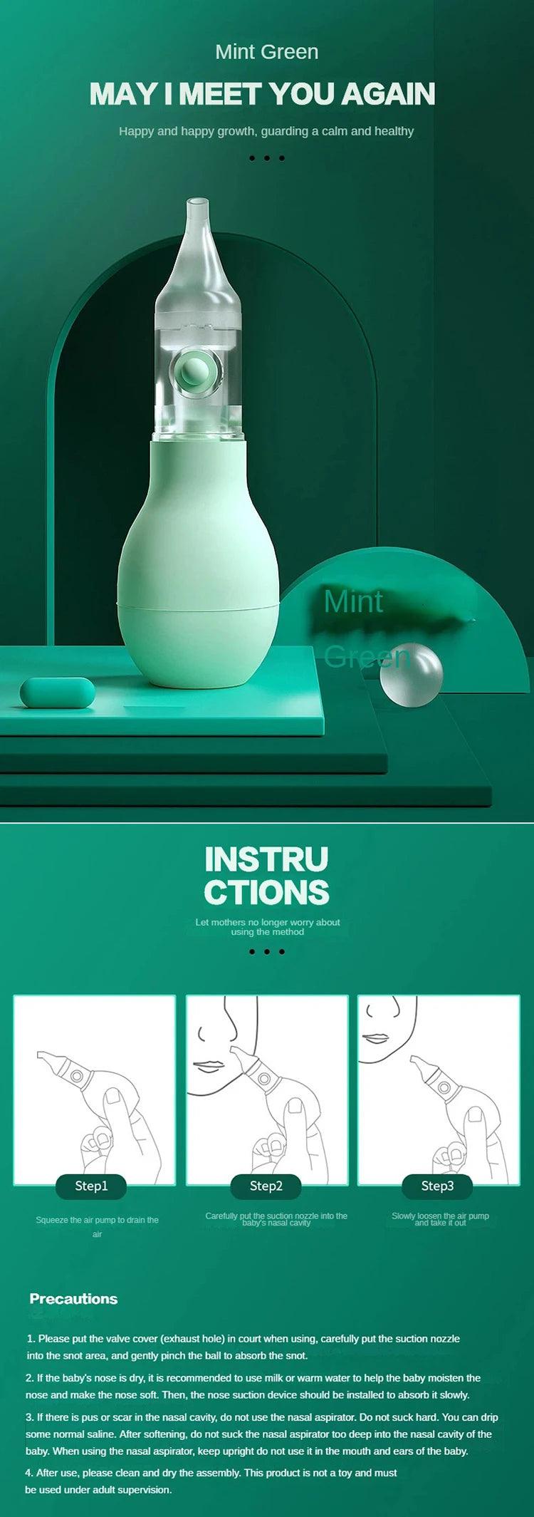 Baby Safety Nasal Aspirator Suction Silicone - Sensory Kids