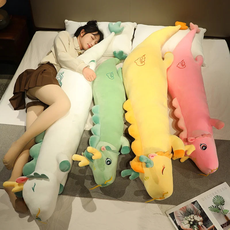 Lucky Dragon Plush Long Pillow - Sleep Better, Cuddle Softer