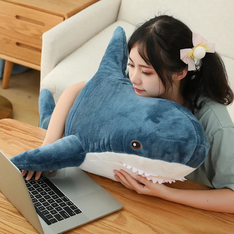 Shark Cartoon Plush - Soft Pillow & Bed Decor Gift