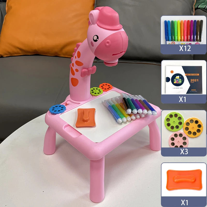 Creative Electric Deer Projection Drawing Board for Children – Fun Educational Art Toy & Creative Learning