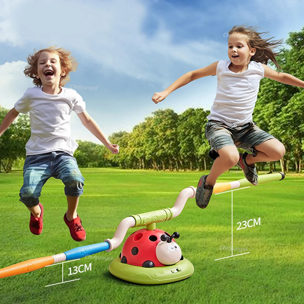 Musical Jump - Toss Ring Game & Rocket Launcher Outdoor Educational for Kids