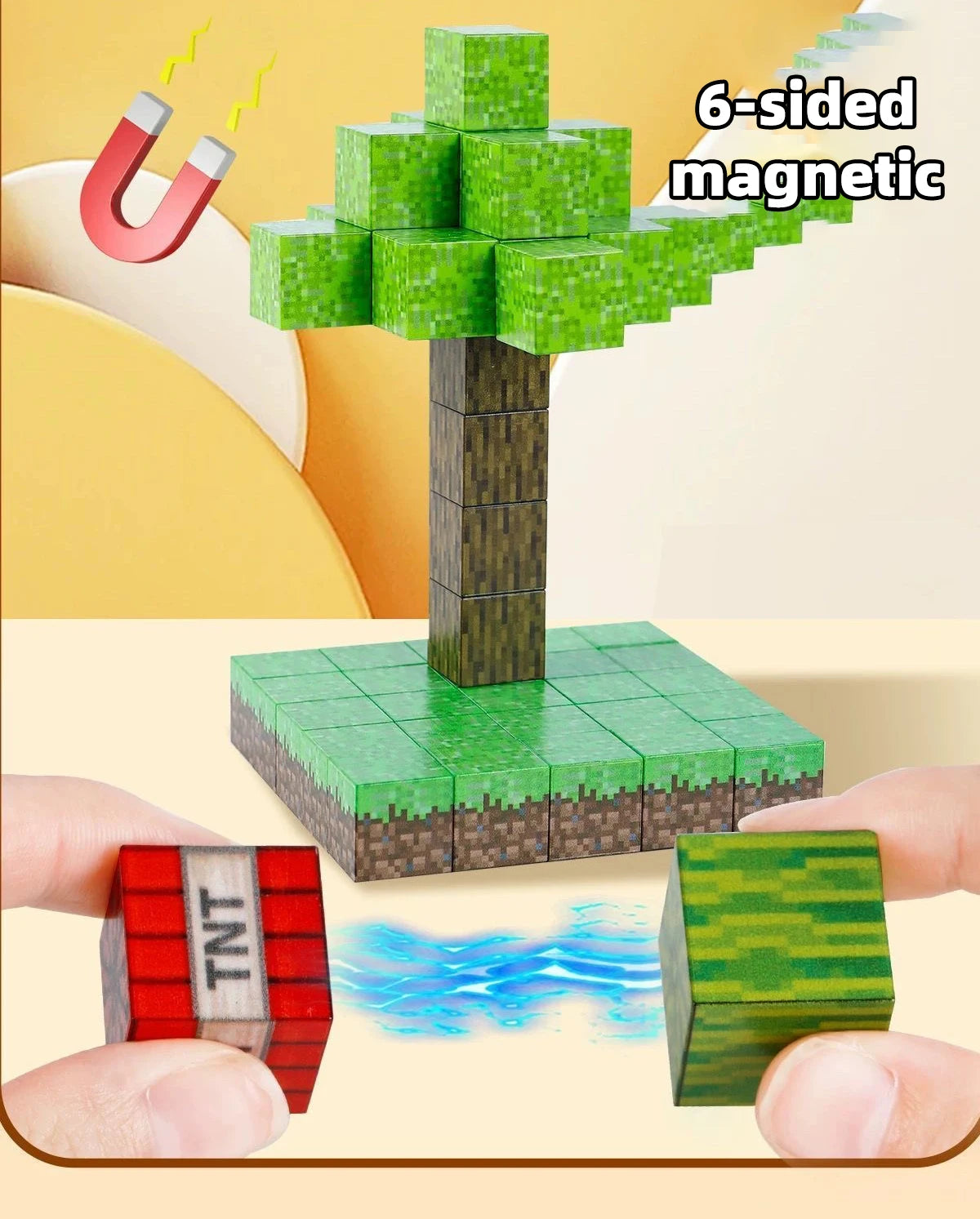 Magnetic Cube Building Blocks – Creative DIY Construction Toys with Storage Gift Box for Kids Learning & Imaginative Play