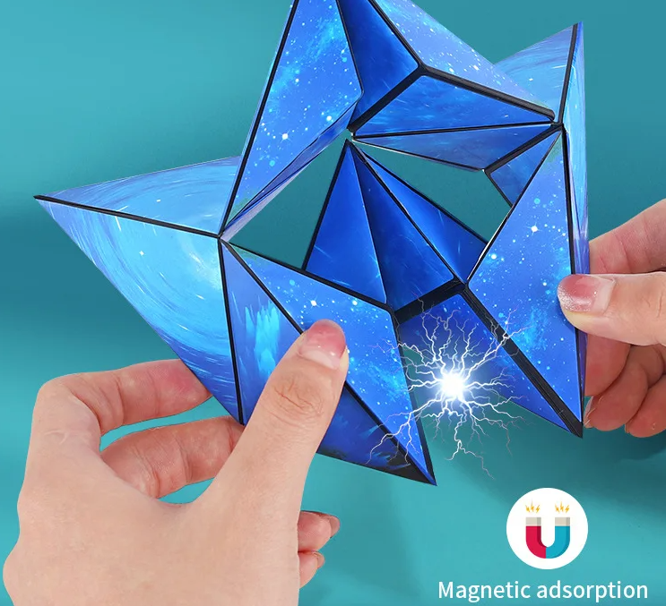 Montessori Magnetic Magic Shapeshifting Cube - Sensory Kids