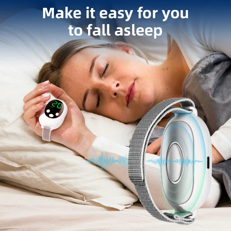 Calming Sleep Aid EMS Pulse Massager for Kids and Adults - 20 Intensity Levels for Relaxation Better Rest & Sleep Support