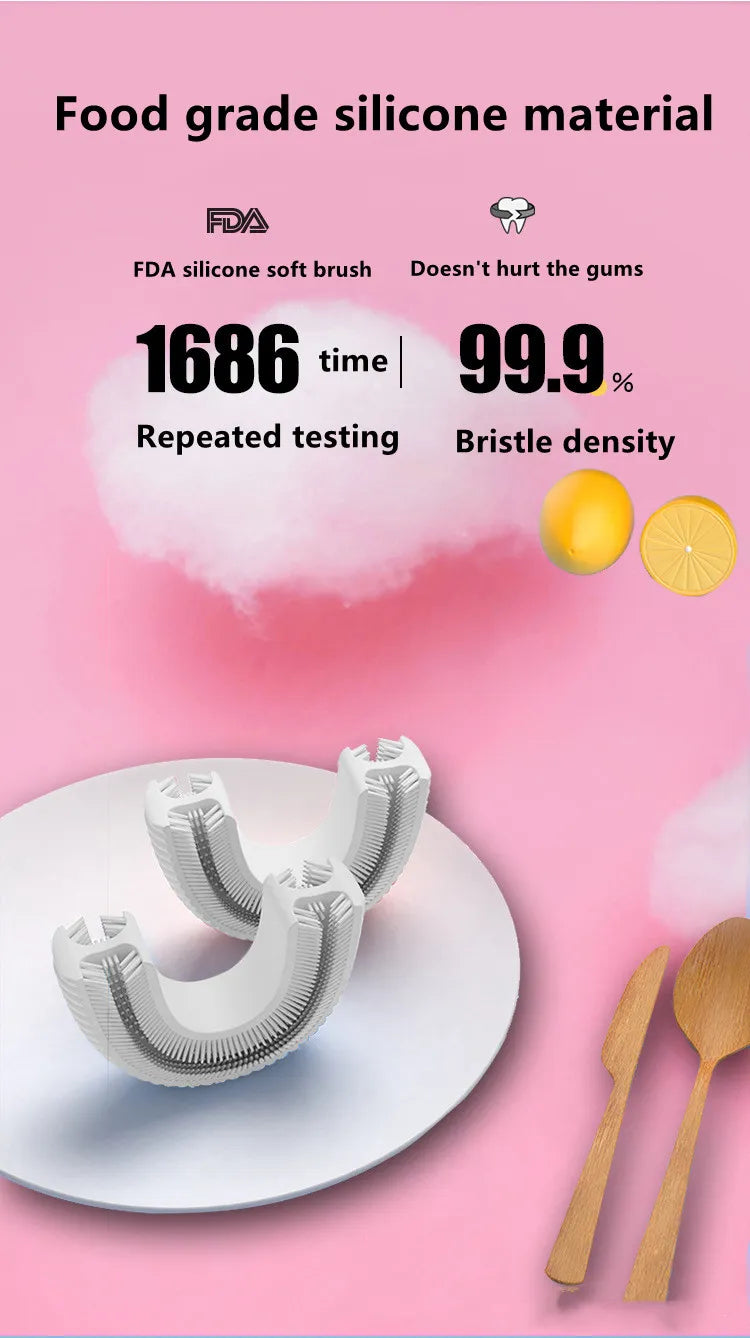 NEW Smart Electric U-Shaped Automatic ToothBrush Silicone - Sensory Kids