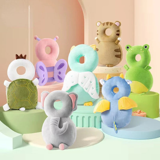 Breathable Baby Head Protection Pillow for Toddlers – Cartoon Baby Head & Back Safety Cushion