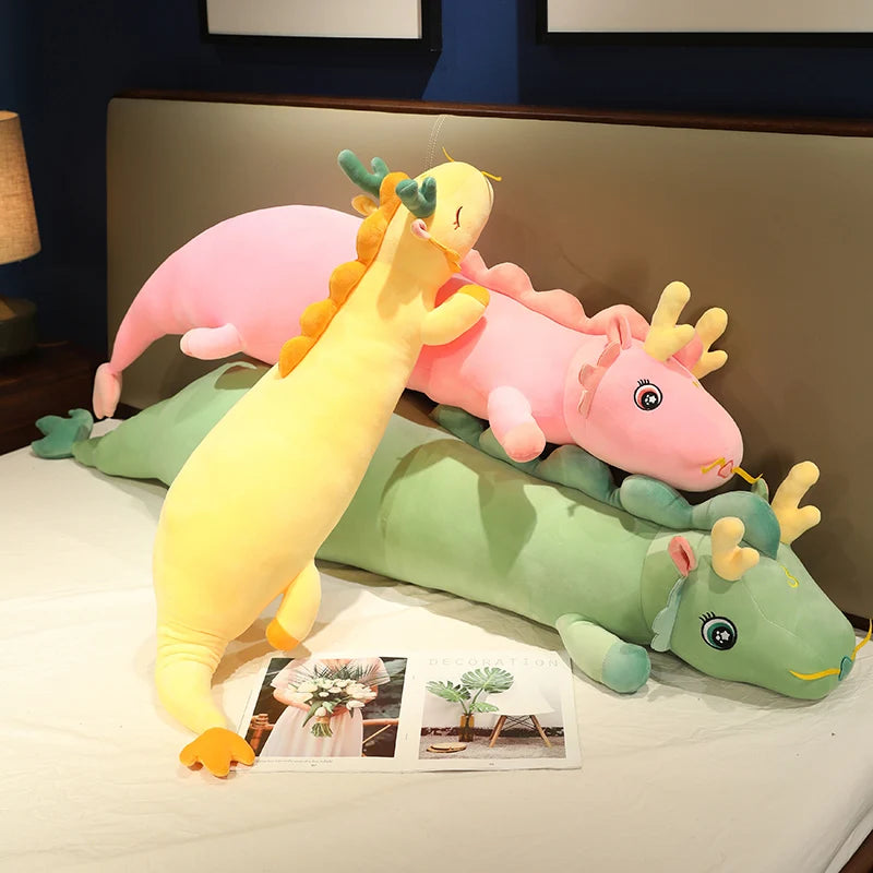 Lucky Dragon Plush Long Pillow - Sleep Better, Cuddle Softer